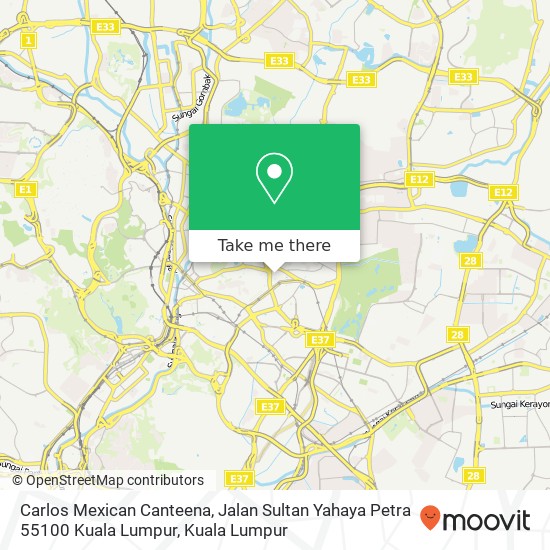 Carlos Mexican Canteena, Jalan Sultan Yahaya Petra 55100 Kuala Lumpur map