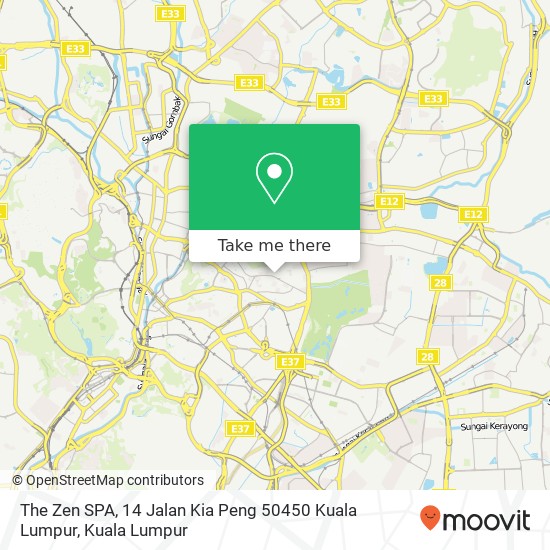 The Zen SPA, 14 Jalan Kia Peng 50450 Kuala Lumpur map