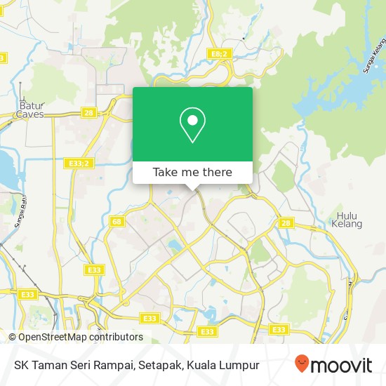 Peta SK Taman Seri Rampai, Setapak