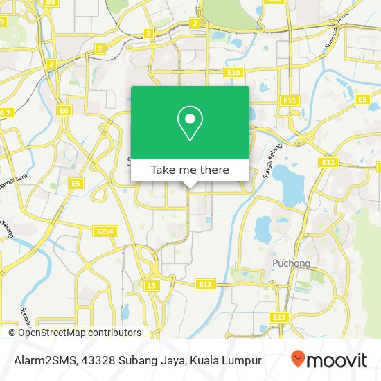 Peta Alarm2SMS, 43328 Subang Jaya