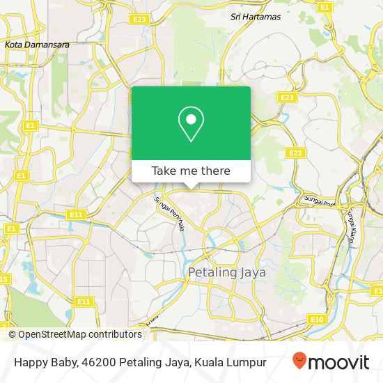 Peta Happy Baby, 46200 Petaling Jaya