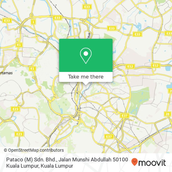 Pataco (M) Sdn. Bhd., Jalan Munshi Abdullah 50100 Kuala Lumpur map