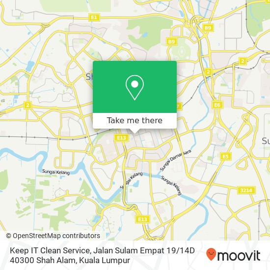 Keep IT Clean Service, Jalan Sulam Empat 19 / 14D 40300 Shah Alam map