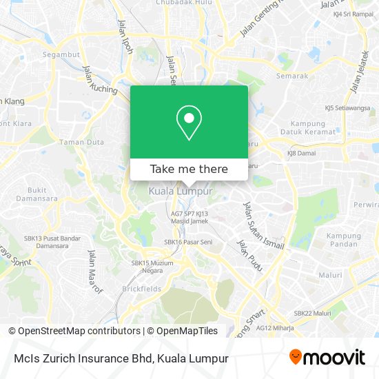 Peta McIs Zurich Insurance Bhd