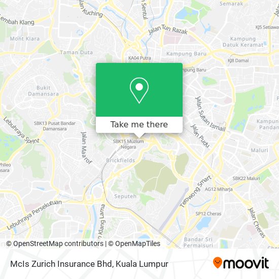 Peta McIs Zurich Insurance Bhd