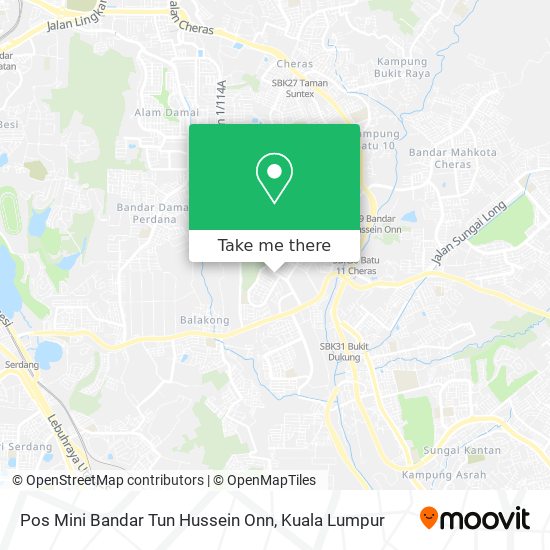 Peta Pos Mini Bandar Tun Hussein Onn