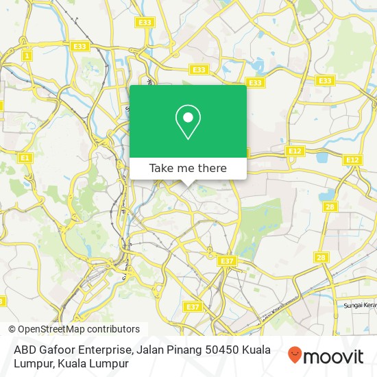 ABD Gafoor Enterprise, Jalan Pinang 50450 Kuala Lumpur map