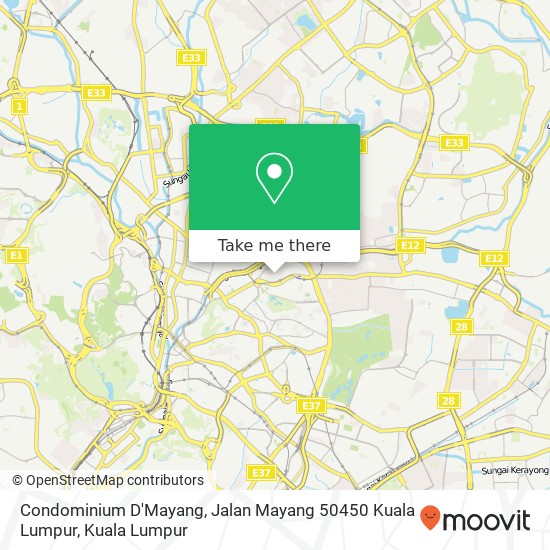 Peta Condominium D'Mayang, Jalan Mayang 50450 Kuala Lumpur