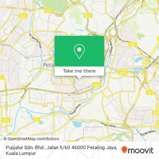Pujijalur Sdn. Bhd., Jalan 5 / 60 46000 Petaling Jaya map