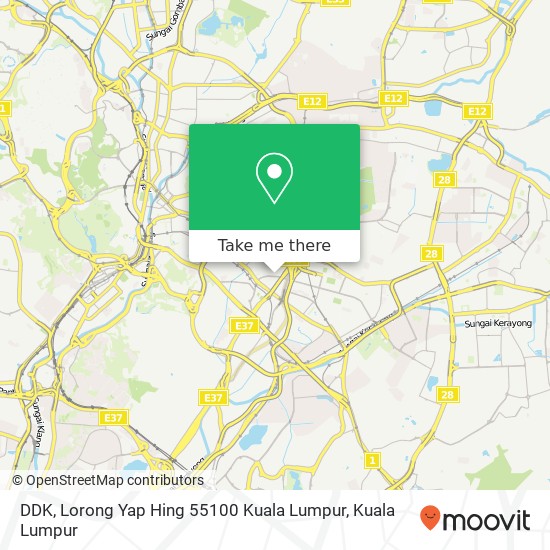 Peta DDK, Lorong Yap Hing 55100 Kuala Lumpur