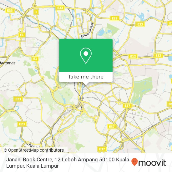 Janani Book Centre, 12 Leboh Ampang 50100 Kuala Lumpur map