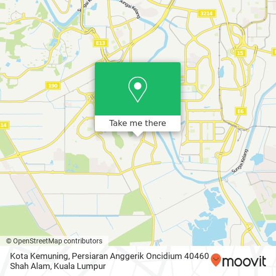 Kota Kemuning, Persiaran Anggerik Oncidium 40460 Shah Alam map