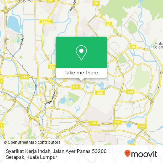 Syarikat Kerja Indah, Jalan Ayer Panas 53200 Setapak map