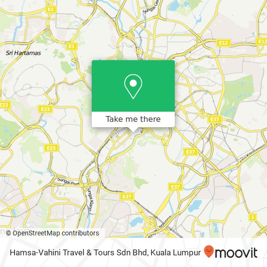 Peta Hamsa-Vahini Travel & Tours Sdn Bhd