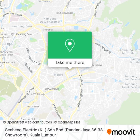 Peta Senheng Electric (KL) Sdn Bhd (Pandan Jaya 36-38 Showroom)