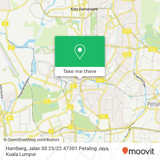 Hamberg, Jalan SS 25 / 22 47301 Petaling Jaya map