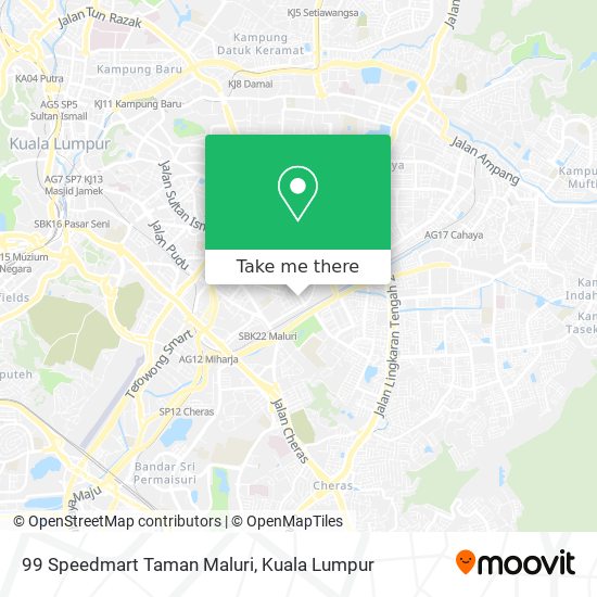 99 Speedmart Taman Maluri map