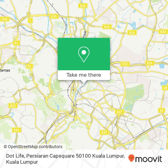 Peta Dot Life, Persiaran Capsquare 50100 Kuala Lumpur