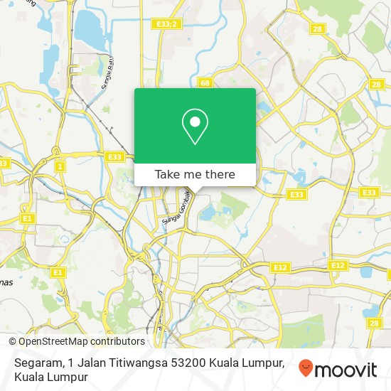 Segaram, 1 Jalan Titiwangsa 53200 Kuala Lumpur map