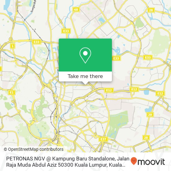 Peta PETRONAS NGV @ Kampung Baru Standalone, Jalan Raja Muda Abdul Aziz 50300 Kuala Lumpur