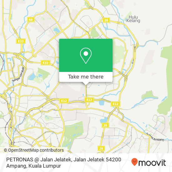 Peta PETRONAS @ Jalan Jelatek, Jalan Jelatek 54200 Ampang