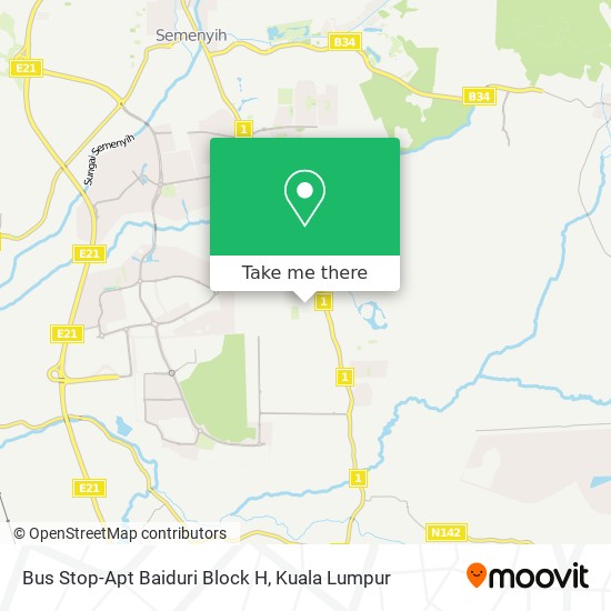 Bus Stop-Apt Baiduri Block H map