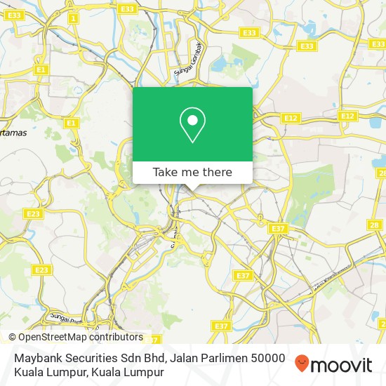 Maybank Securities Sdn Bhd, Jalan Parlimen 50000 Kuala Lumpur map