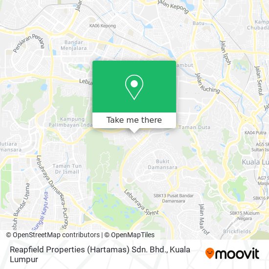 Reapfield Properties (Hartamas) Sdn. Bhd. map