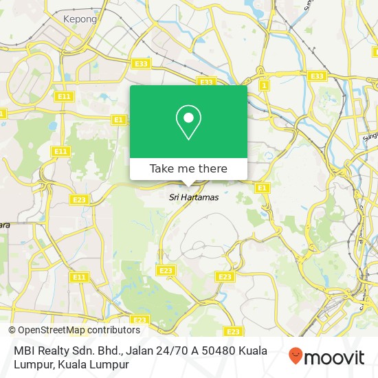 MBI Realty Sdn. Bhd., Jalan 24 / 70 A 50480 Kuala Lumpur map