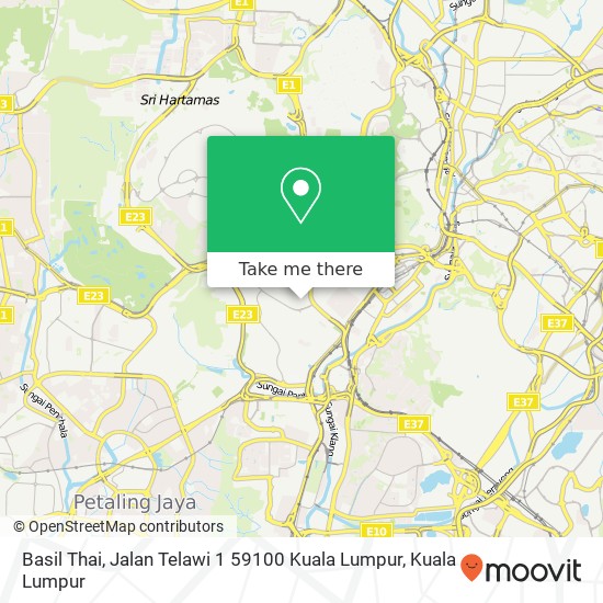 Basil Thai, Jalan Telawi 1 59100 Kuala Lumpur map