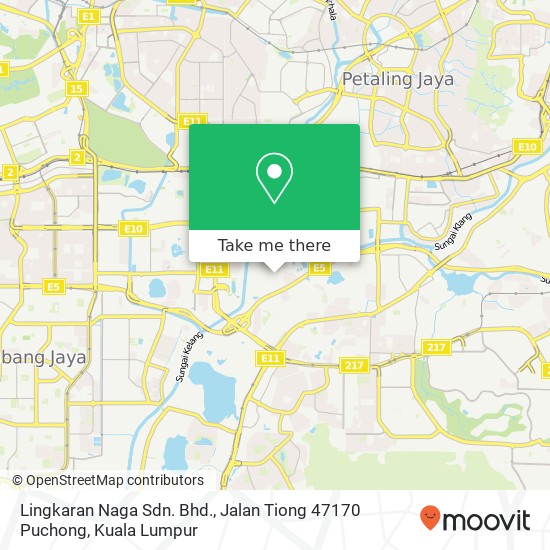 Lingkaran Naga Sdn. Bhd., Jalan Tiong 47170 Puchong map