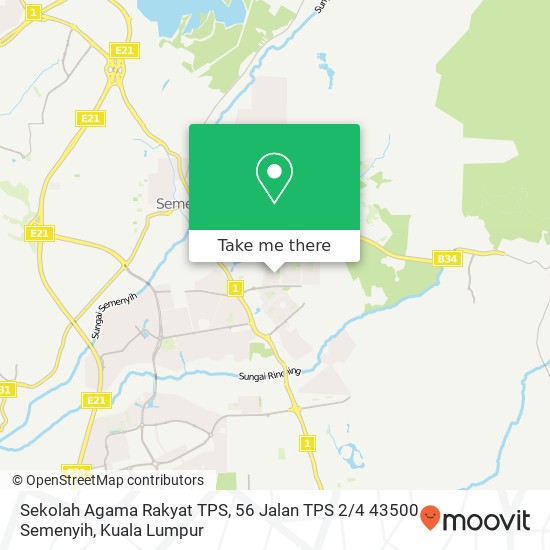 Sekolah Agama Rakyat TPS, 56 Jalan TPS 2 / 4 43500 Semenyih map