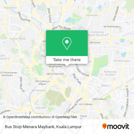 Bus Stop-Menara Maybank map