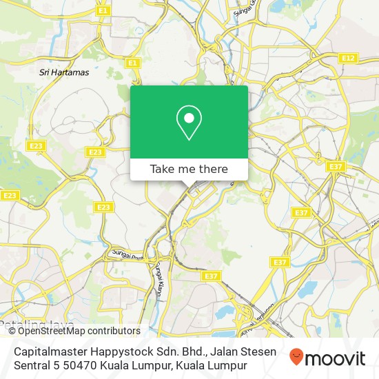 Capitalmaster Happystock Sdn. Bhd., Jalan Stesen Sentral 5 50470 Kuala Lumpur map