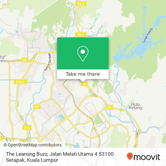 Peta The Learning Buzz, Jalan Melati Utama 4 53100 Setapak