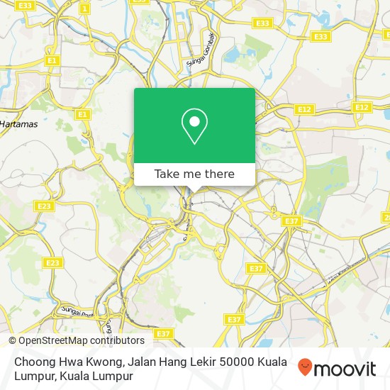 Choong Hwa Kwong, Jalan Hang Lekir 50000 Kuala Lumpur map