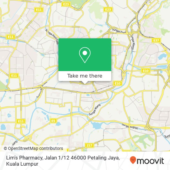 Lim's Pharmacy, Jalan 1 / 12 46000 Petaling Jaya map
