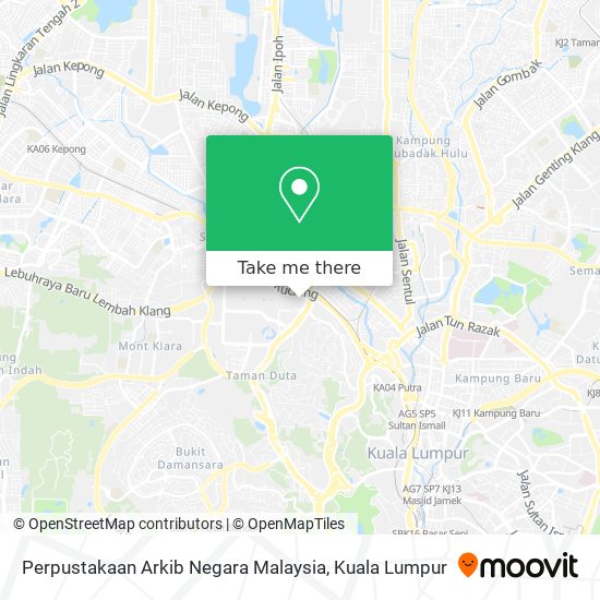 Peta Perpustakaan Arkib Negara Malaysia