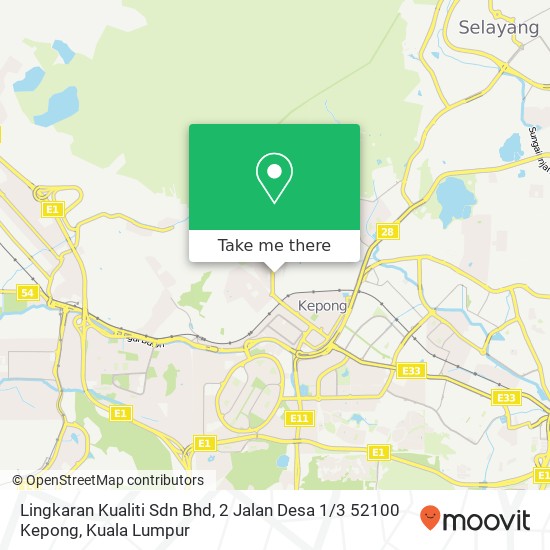 Lingkaran Kualiti Sdn Bhd, 2 Jalan Desa 1 / 3 52100 Kepong map