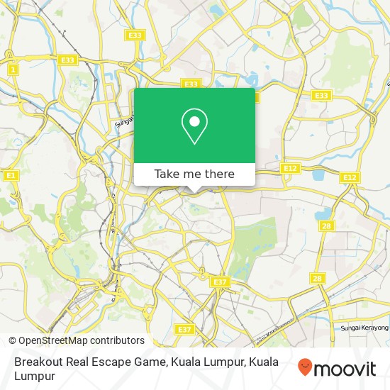 Breakout Real Escape Game, Kuala Lumpur map