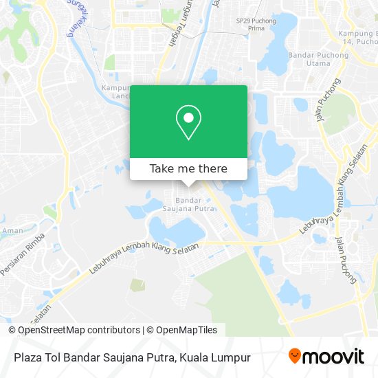 Peta Plaza Tol Bandar Saujana Putra