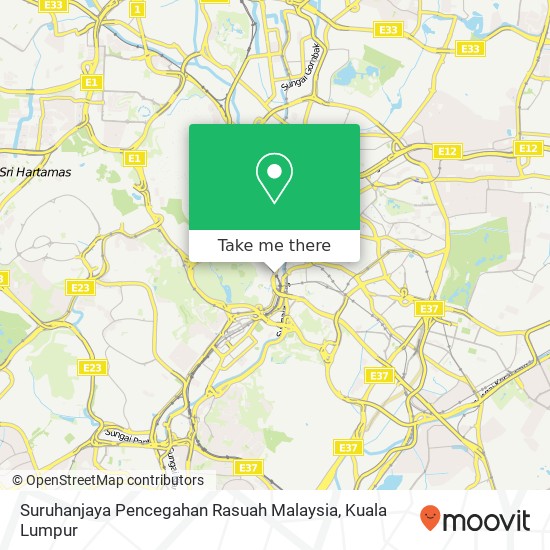 Peta Suruhanjaya Pencegahan Rasuah Malaysia