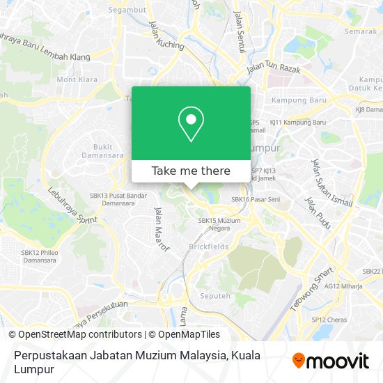 Peta Perpustakaan Jabatan Muzium Malaysia