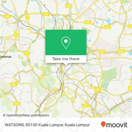 Peta WATSONS, 50100 Kuala Lumpur