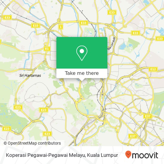 Peta Koperasi Pegawai-Pegawai Melayu