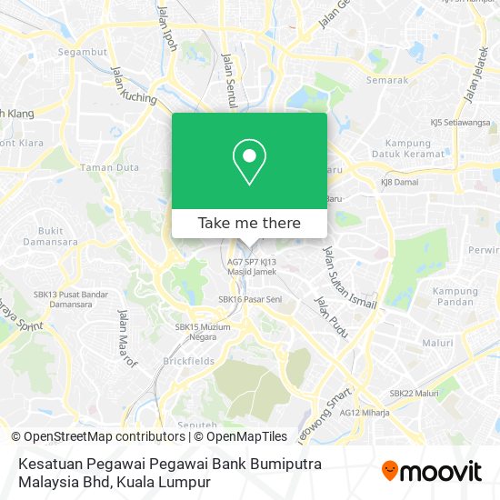 Kesatuan Pegawai Pegawai Bank Bumiputra Malaysia Bhd map