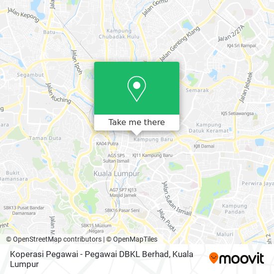 Peta Koperasi Pegawai - Pegawai DBKL Berhad