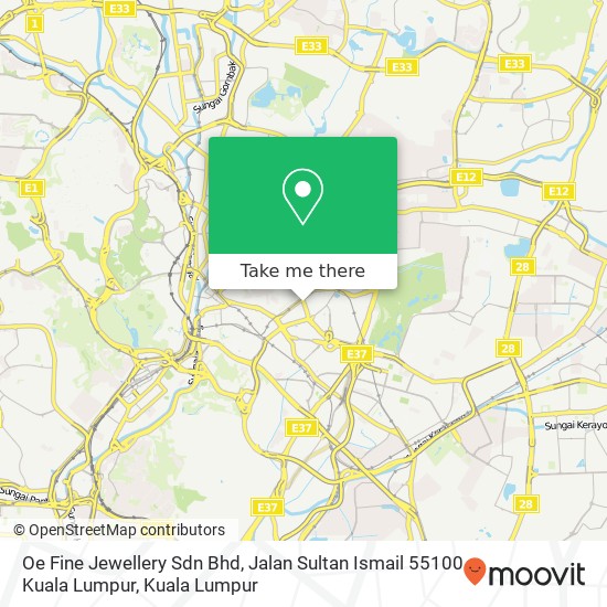 Oe Fine Jewellery Sdn Bhd, Jalan Sultan Ismail 55100 Kuala Lumpur map