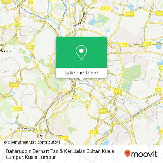 Peta Baharuddin Bernatt Tan & Ker, Jalan Sultan Kuala Lumpur