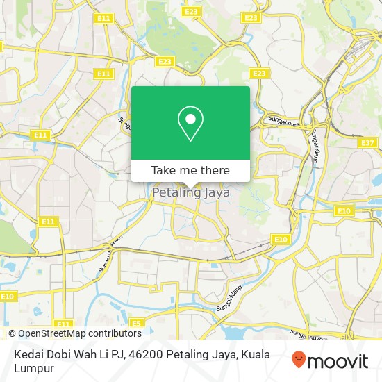 Peta Kedai Dobi Wah Li PJ, 46200 Petaling Jaya